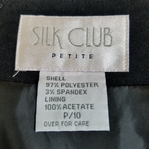 90's Y2K Vintage Silk Club Black Striped Floral Beaded Skirt Petite - Picture 7 of 8